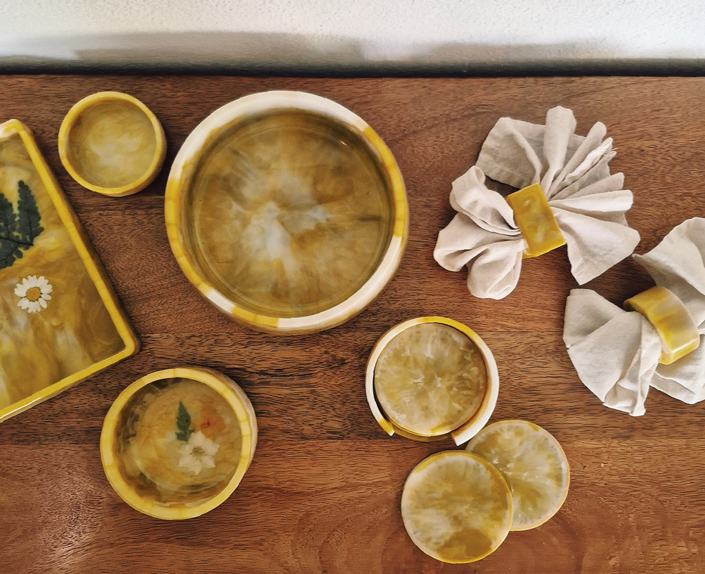 Untersetzer-Set „Golden Dawn“