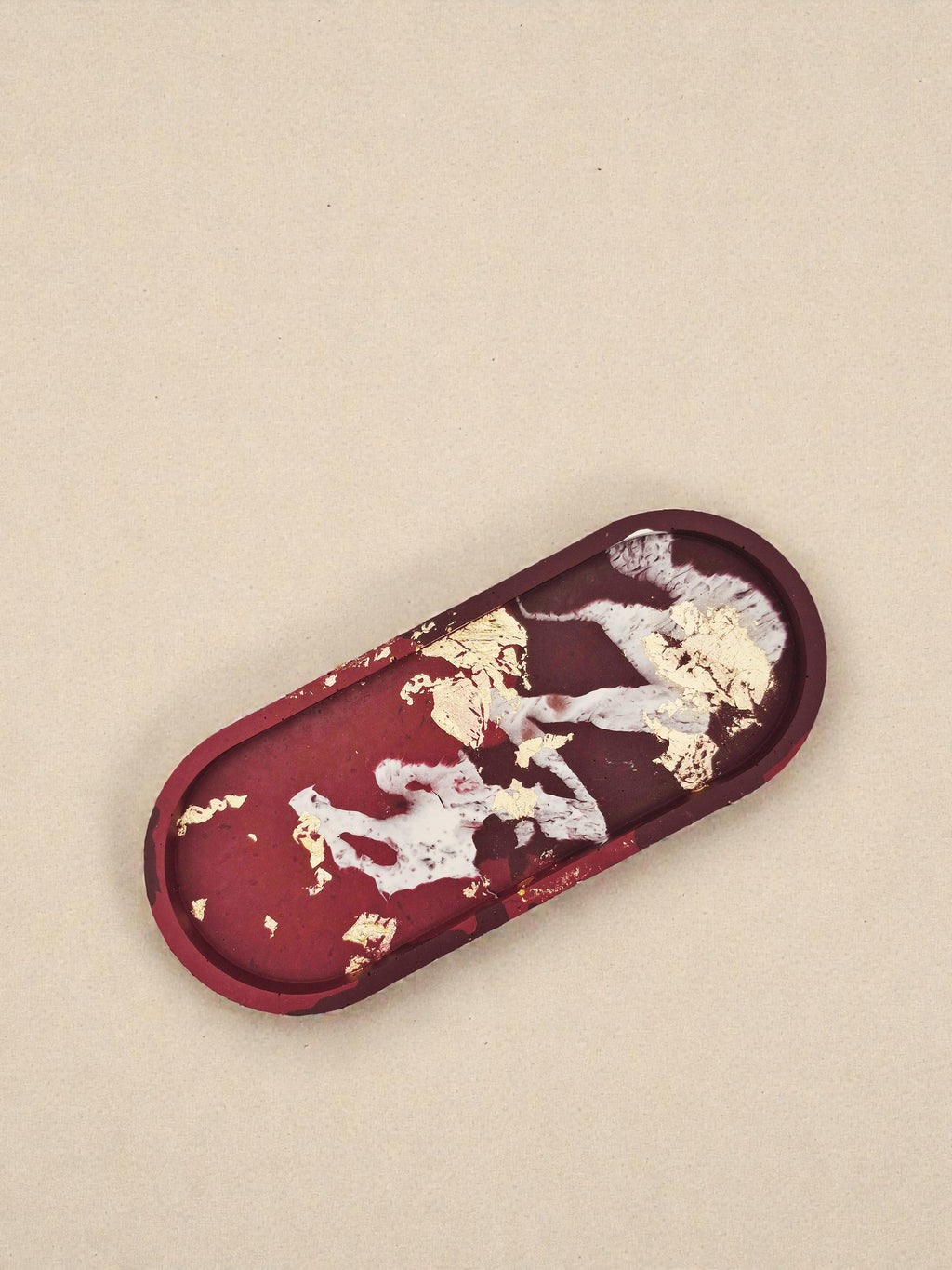 Ovales Tablett „Crimson Velvet“