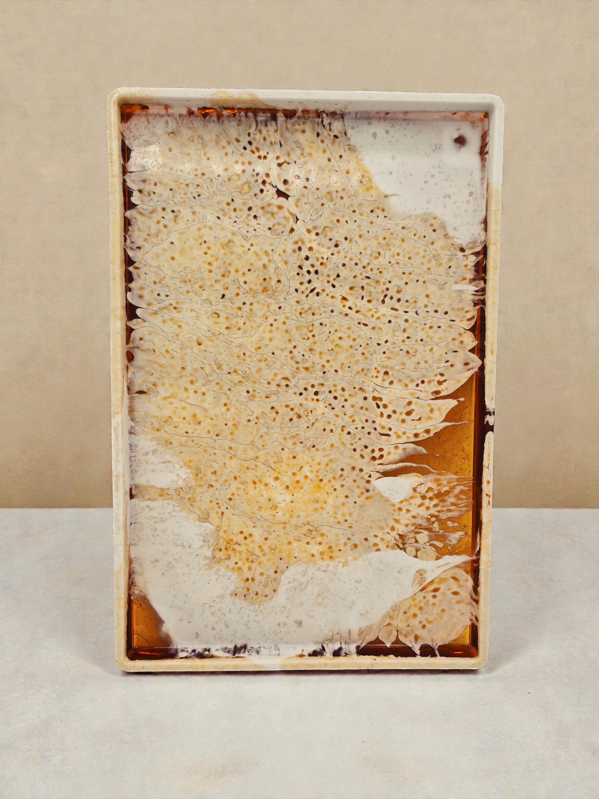 Rechteckiges Tablett "Melted Sun"