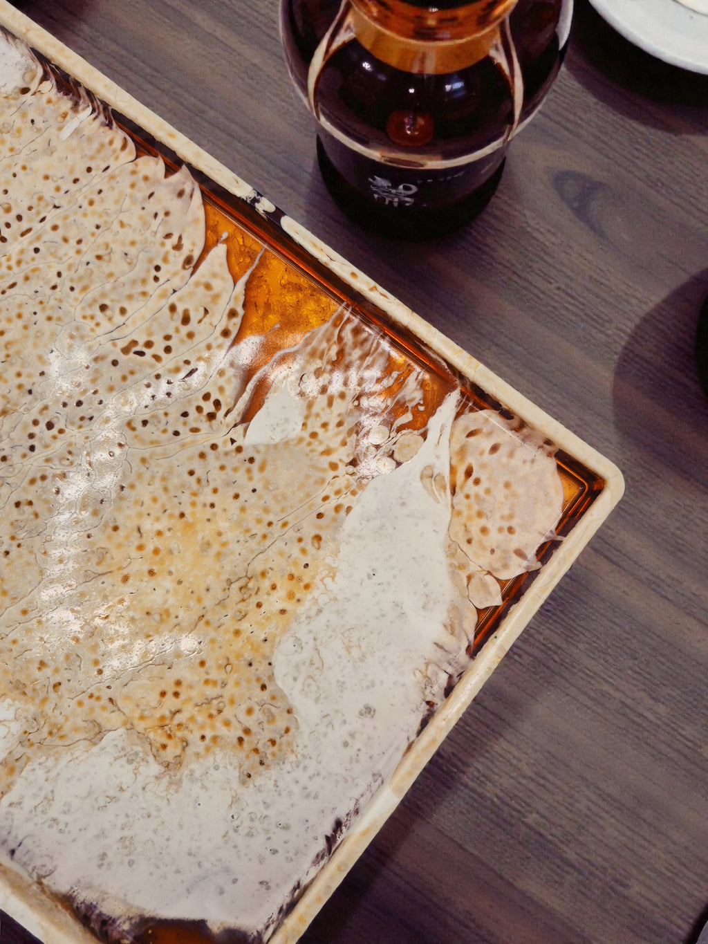 Rechteckiges Tablett "Melted Sun"