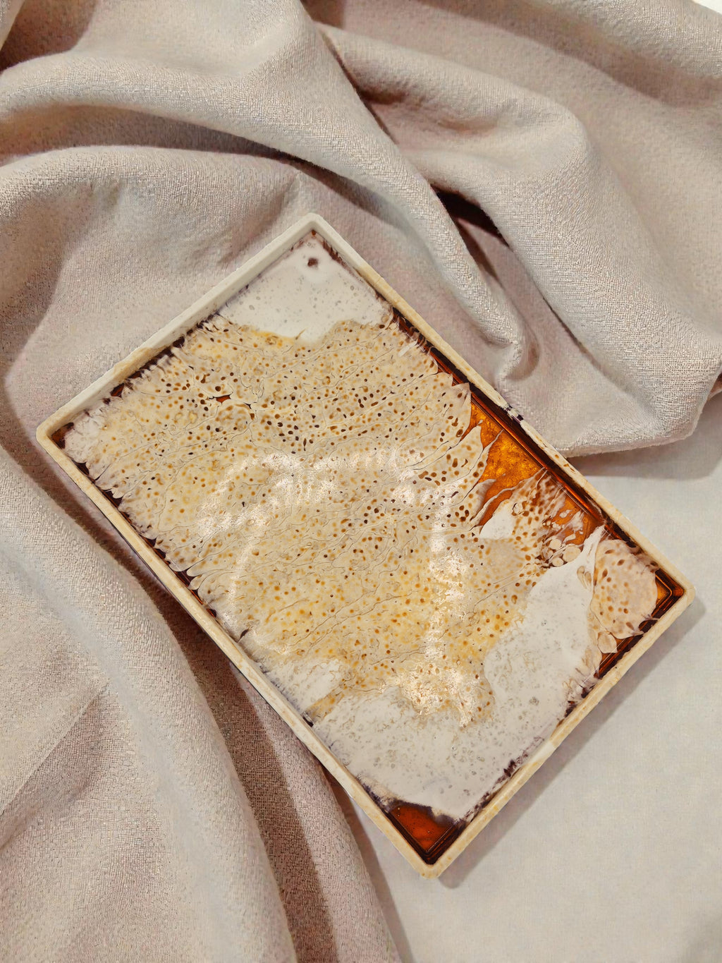 Rechteckiges Tablett "Melted Sun"