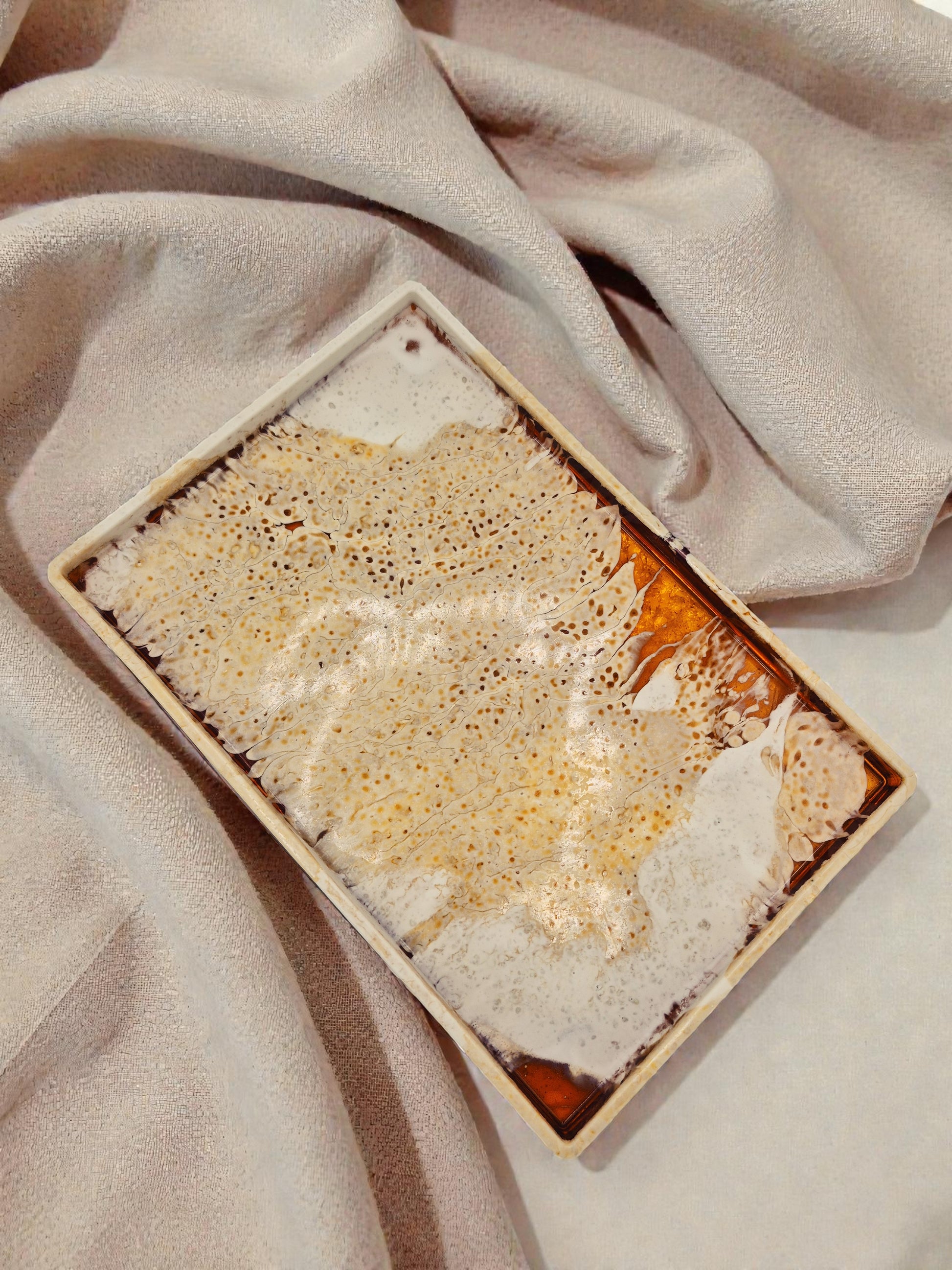 Rechteckiges Tablett "Melted Sun"