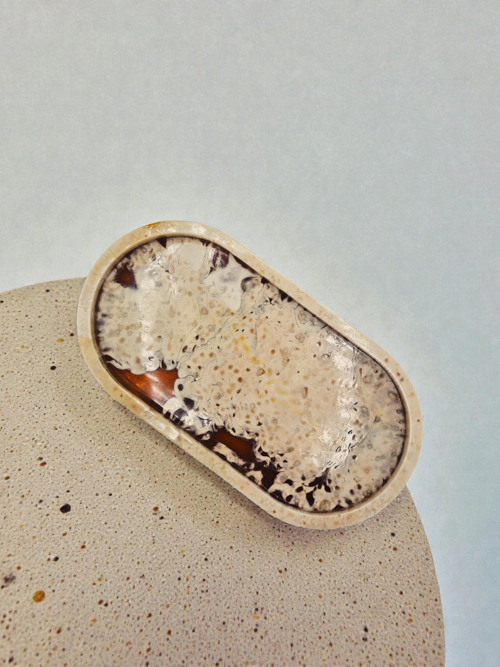 Ovales Tablett "Melted Sun"